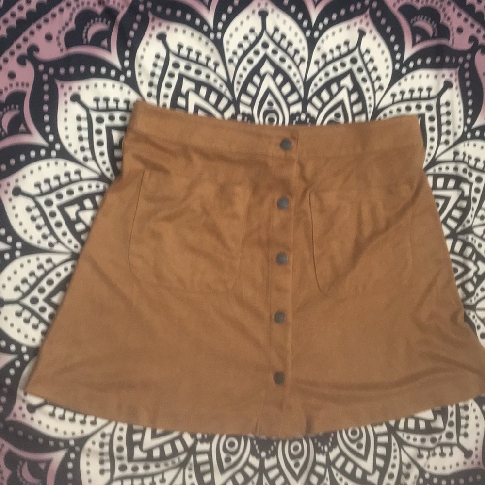 Velvet brown skirt